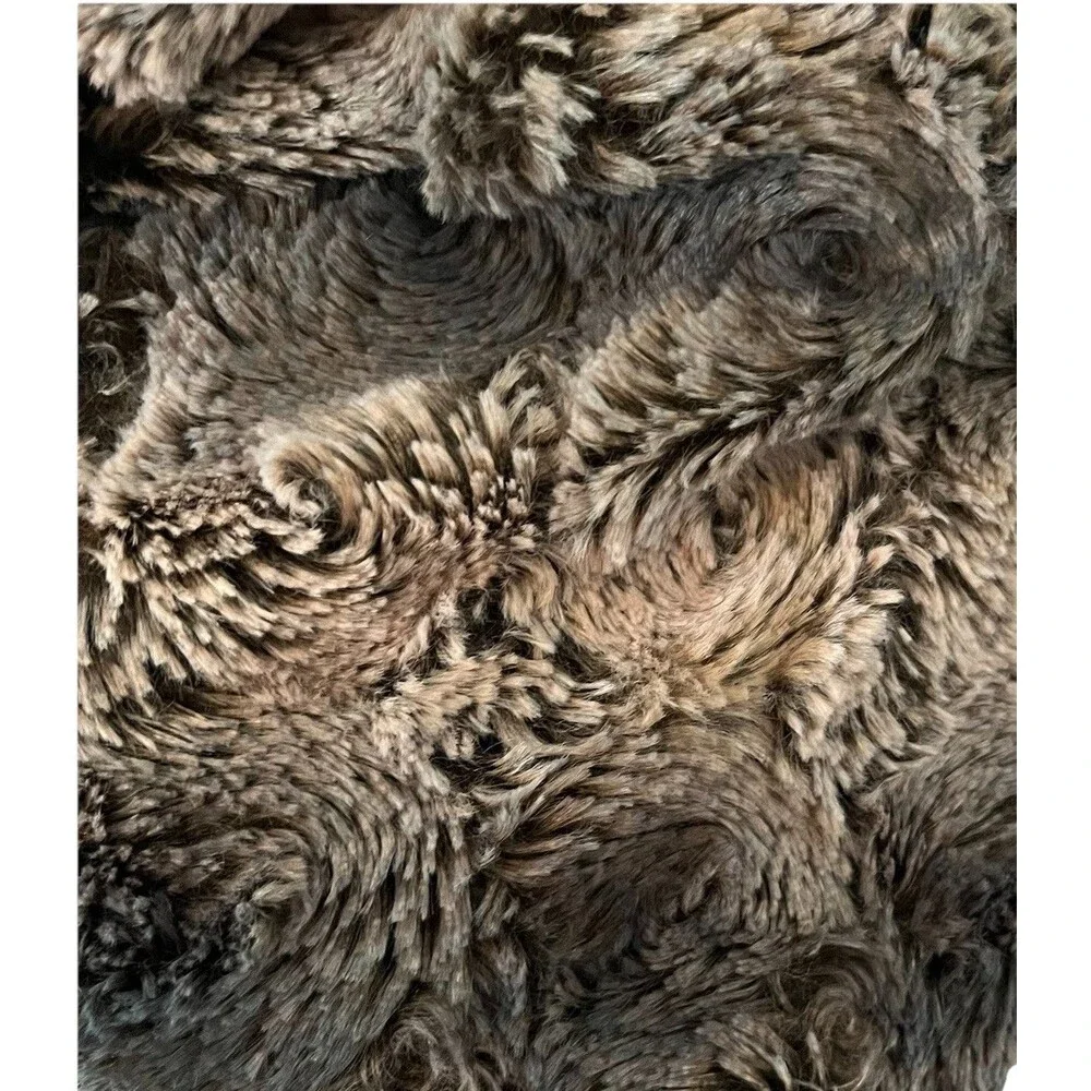 Peace & Pearls Faux Fur Infinity Scary Shoulder Wrap Gray Brown One Size